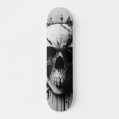 Zwarte en witte schedel #3 - Numb-Skulls Design Skateboard (Voorkant)