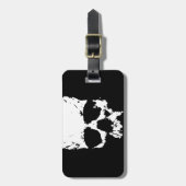 Zwarte en witte schedel bagagelabel (Voorkant verticaal)