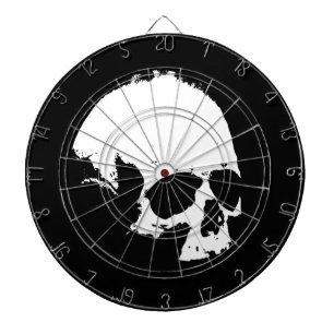 Zwarte en witte schedel dartbord
