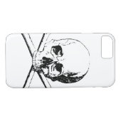 Zwarte en witte schedel en Botten Case-Mate iPhone Case (Achterkant (Horizontaal))