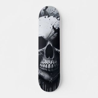 Zwarte en witte schedel - Numb-Skulls ontwerp Skateboard