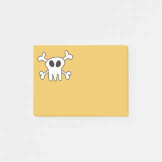 Zwarte en witte schedel post-it® notes