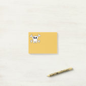 Zwarte en witte schedel post-it® notes (Op bureau)