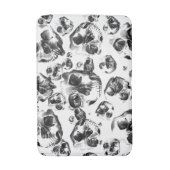 Zwarte en witte schedels Skeletspieren Kunstpatroo Badmat (Voorkant Verticaal)