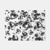 Zwarte en witte schedels Skeletspieren Kunstpatroo Deurmat (Voorkant)