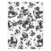 Zwarte en witte schedels Skeletspieren Kunstpatroo Tafelkleed (Voorkant)