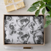 Zwarte en witte schedels Skeletspieren Kunstpatroo Tissuepapier (Geschenk)