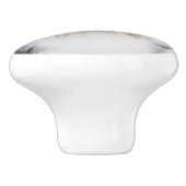 Zwarte en witte scheluw keramische knop (Zijkant)