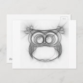 Zwarte en witte schets van kippen briefkaart (Voorkant / Achterkant)