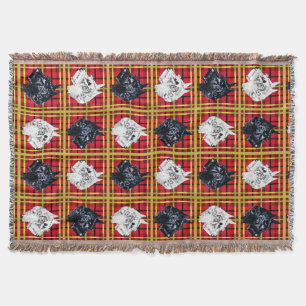 Zwarte en witte Schotse terriërs Scottie Dogs Deken