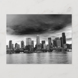 Zwarte en witte seattle briefkaart