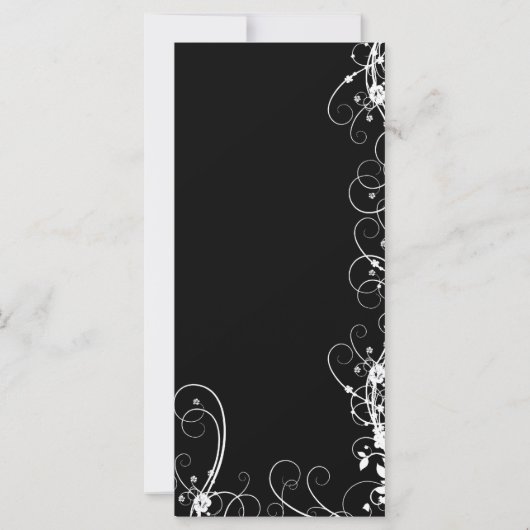 zwarte en witte servicerackkaart (Achterkant)