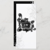 zwarte en witte servicerackkaart (Voorkant / Achterkant)