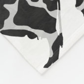 Zwarte en Witte Silhouet van Koe Fleece Deken (Hoek)