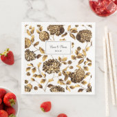 Zwarte en witte  sinaasappel servet (Insitu)