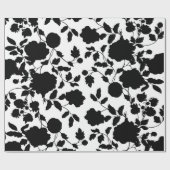 Zwarte en witte sinaasappelwijn cadeaupapier (Vlak)