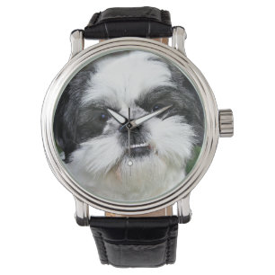 Zwarte en witte sjiitische Tzu Horloge