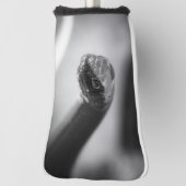 Zwarte en witte slang golfheadcover (Draai 90)