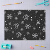 Zwarte en witte sneeuwvlokken tissuepapier (Craft)