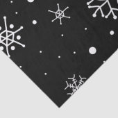 Zwarte en witte sneeuwvlokken tissuepapier (Detail)