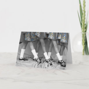 Zwarte en witte softschoendansers Blank Kaart