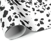 Zwarte en Witte Speckles Cadeaupapier (Rol Hoek)