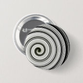 Zwarte en witte spiraal ronde button 5,7 cm (Voorkant /achterkant)