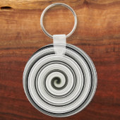 Zwarte en witte spiraal sleutelhanger (Voorkant)
