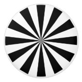 Zwarte en witte spiraalwiel keramische knop (Voorkant)