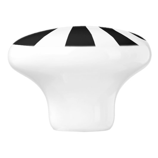 Zwarte en witte spiraalwiel keramische knop (Zijkant)