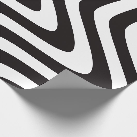 zwarte en witte ster illusie cadeaupapier (Hoek)