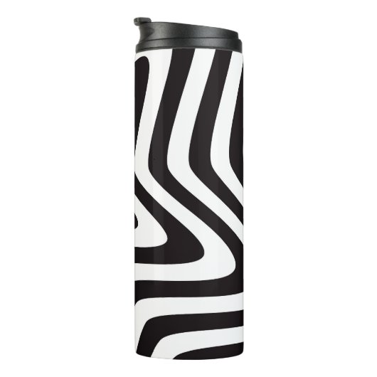 zwarte en witte ster illusie thermosbeker (Geroteerd rechts)