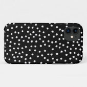Zwarte en witte sterren Case-Mate iPhone case (Achterkant (horizontaal))