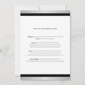 Zwarte en witte sterren met Silver Special Event Kaart (Achterkant)