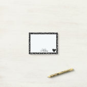 Zwarte en witte sterren post-it® notes (Op bureau)