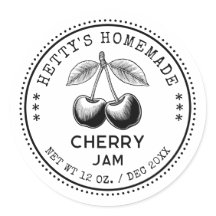 Zwarte en witte sticker voor het inmaken van kerse