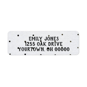 zwarte en witte stip etiket