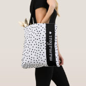 Zwarte en witte Stippen Draagtas (Dichtbij)