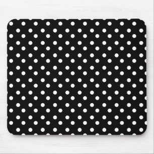 Zwarte en witte Stippen Mousepad Muismat