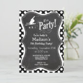 Zwarte en witte stippen; Sneeuwski Kaart (Staand voorkant)