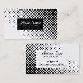 Zwarte en witte Stippen Visitekaartje (Voorkant / Achterkant)