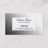 Zwarte en witte Stippen Visitekaartje (Achterkant)