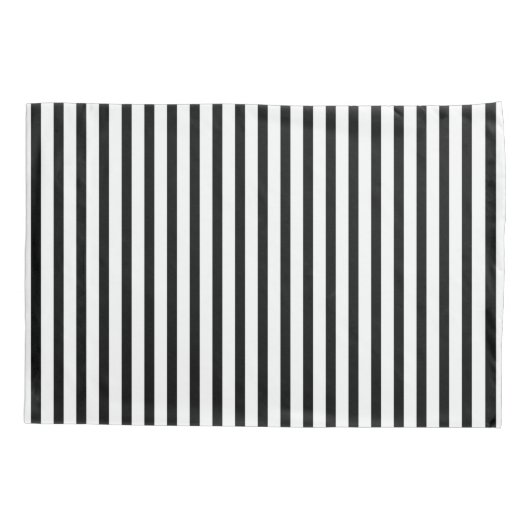 Zwarte en witte streep kussensloop (Achterkant)