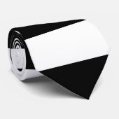 Zwarte en witte streep stropdas (Opgerold)