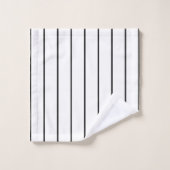 Zwarte en witte strepen bad handdoek (Wasdoekje)