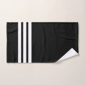 Zwarte en witte strepen badkamer bad handdoek (Handdoek)