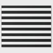 Zwarte en witte strepen cadeaupapier (Vlak)