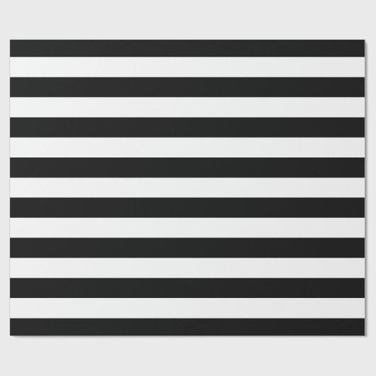 Zwarte en witte strepen cadeaupapier (Vlak)