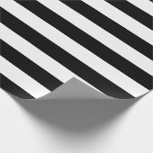 Zwarte en witte strepen cadeaupapier (Hoek)