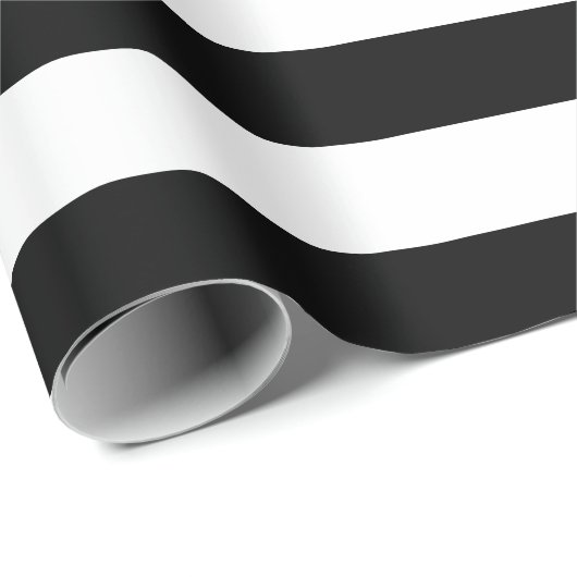 Zwarte en witte strepen cadeaupapier (Rol Hoek)